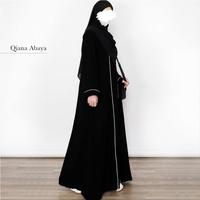 Gambar Abaya Basic Lis s Hitam Gamis Arab Turkey Bahan Jetblack saudi Baju Syar i umroh remaja dewasa simpel hitam pekat dewasa umroh remaja dari erniana undefined 4 Tokopedia