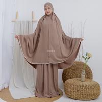 Gambar (AM) UKHTI MUNIRA - Azura Prayer Set Mukena Telekung Dewasa Rayon Twill Polos Premium Langsung Proses dari Aslah Mall undefined 5 Tokopedia