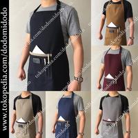 Gambar Apron Celemek Barista - Kanvas Premium Handmade - Tali leher Full Body - Hitam - coklat tua dari yunitariamarket undefined 3 Tokopedia