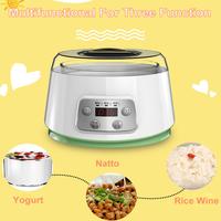 Gambar 3 in 1 Electric Yogurt Maker Automatic Fermenter Yoghurt Glass Container Cups Natto Rice Wine Ferment Machine Yogurt Machine dari paladina store undefined 1 Tokopedia