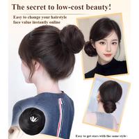 Gambar Donat Rambut Bervolume/Gaya Rambut Sanggul Berbulu Modis/Aksesori Sanggul Rambut/Cincin Donat Rambut Keriting Alami/Wig Cepol /Jepit Cepol Rambut Palsu/ Sanggul Cepol Rambut - light brown-D dari WANNA ALL undefined 3 Tokopedia