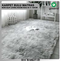 Gambar Karpet Bulu Matras Non-Slip Ruang Tamu Size 80 x 160 cm - Gray BEST SELLER dari ASWA GROUP undefined 1 Tokopedia