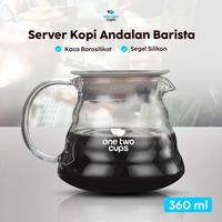 Gambar Teko Kaca teh susu Coffee Server V60 Drip One Two Cups Pour Over Borosilicate Glass - SE101 - 600ml dari ARZINDONESIA undefined 1 Tokopedia