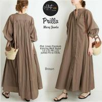 Gambar Spesial Produk Pilihan Dress Maxy Wanita Cantik Polos Bahan Linen Rami Premium. Prilla Long Dres Remaja Busui Import By Alfath Baju Casual Balon Kain Lembut Nyaman Panjang Gamis Kancing Dewasa Katun Garis Kantong Pasti Suka dari GALUHGIYANTI undefined 4 Tokopedia