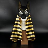 Gambar [Funny] Egyptian Anubis Cosplay Face Mask PVC Wolf Head helmet dari Marmion Market undefined 1 Tokopedia