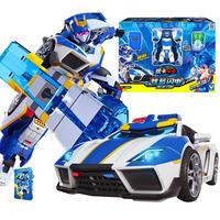 Gambar New Metal Cardbot Transforming Robot to Car Action Figures BLUE COP with Card Transformation Car Toys for Child Gift dari mamarsini hijab undefined 3 Tokopedia