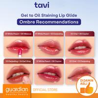 Gambar TAVI Gel to Oil Staining Lip Glide - 01 White Peach|  Oil Infused Glossy Lip Tint Tahan 12 Jam Ringan & Melembapkan 4Gr dari Guardian Official Store undefined 5 Tokopedia