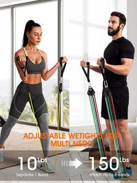 Gambar Resistance Bands Set Exercise Bands with Door Anchor Legs Ankle Straps for Resistance Training Physical Therapy Home Workouts dari iibbuuhheerrnniiiii undefined 4 Tokopedia