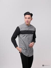 Gambar terbaru !!! garkha kemeja koko line combine lengan panjang manset premium terbaru original | baju kemko pria basic muslim ready dari RejaalStore undefined 2 Tokopedia