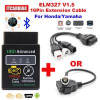 Gambar ELM327 V1.5 Bluetooth for Yamaha y15 EFI Motorcycle for Honda Motorbike 3+4+6pin To 16pin OBD2 Cable ELM 327 Fault Diagnosis dari mamarsini hijab undefined 5 Tokopedia
