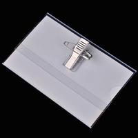 Gambar 10pcs Safety Pin Clip Transparent Brooch ID Card Holder for Business Office Conference Employees Name Pass Credentials Tag Badge dari Omoh sibama64 undefined 2 Tokopedia