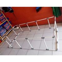 Gambar KOLAM TERPAL FULLSET MINIMALIS KOLAM IKAN TERPAL FULL SET RANGKA/KERANGKA UKURAN A5 A8 A12 /TERPAL KOLAM IKAN + KERANGKA PIPA PARALON 3/4 dari andika776 undefined 3 Tokopedia