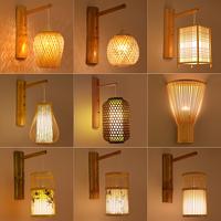 Gambar Classic Bamboo Wood Lustre Wall Sconce Lamp Rustic Ceiling Rattan Wicker Light Handmade Art Craft for Home Living Bed Room Decor dari susuki store undefined 1 Tokopedia