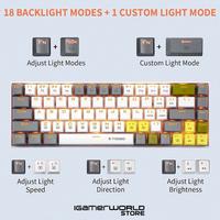 Gambar E-YOOSO Z-686 / Z686 Single Led 68% Mini Mechanical Gaming Keyboard dari silahkan store 2 undefined 3 Tokopedia