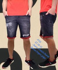 Gambar A733 Celana Pendek Pria Jeans List Motif Sobek Warna Merah Premium dari BROTHER FASION SHOP undefined 1 Tokopedia