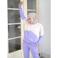 Gambar (PSS) Setelan Olahraga Wanita - V Series One Set Sporty Sweater Celana Ungu Krem Pink - Pakaian Baju Senam Perempuan Muslimah Motif Polos Sepeda Zumba Fitness Yoga Badminton Renang Murah Elegant Syar'i Hijab Jumbo Langsung Proses dari PTSAVEROSKY undefined 5 Tokopedia