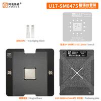 Gambar Amaoe U17 Reballing Kit Snapdragon 8Gen1 SM8450 CPU IC Chip Solder Plate Location Platform Magnet Base BGA Stencil Tin Plant Net dari anika play undefined 3 Tokopedia