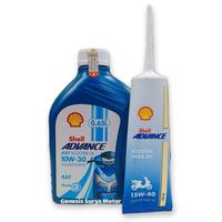 Gambar Oli Mesin Motor Matic Shell AX7 Matic Sae 10W-30 0.65L Dan Gardan 120 ML Original dari Zaf Ban Motor undefined 3 Tokopedia