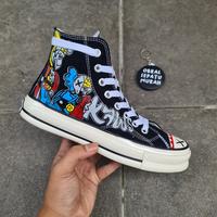 Gambar TERBARU OBRAL SEPATU CONVERSE 70S HIGH X KAWS COMPANION CHUCK TAYLOR BLACK WHITE IMPORT QUALITY 38-43 TERLARIS - COMPANION HITAM, 36 dari Dara Shopp56 undefined 5 Tokopedia