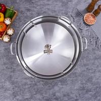 Gambar Baru Wajan Kuali Premium Tebal/Kuali Stainless Steel/Wajan Griffin Stainless - Kuali Besar Katel Anti Lengket - 43 CM dari ElegantSEHLL undefined 5 Tokopedia
