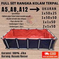 Gambar KOLAM TERPAL FULLSET MINIMALIS KOLAM IKAN TERPAL FULL SET RANGKA/KERANGKA UKURAN A5 A8 A12 /TERPAL KOLAM IKAN + KERANGKA PIPA PARALON 3/4 dari ytgj undefined 1 Tokopedia