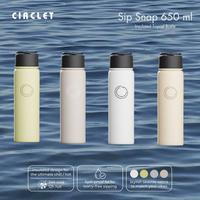 Gambar [Circlet] 650 Ml Sipsnap Tripod Bottle Double Wall Insulated Water Bottle Thermos Kopi Teh - Botol Minum Dewasa Stainless Steel 304 - Tahan Dingin & Panas - Magnetic Holder Minimalis + Free Magnetic Ring Sticker Terbaru - Seashell White dari supermas jaya undefined 1 Tokopedia