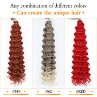 Gambar 24 Inch African Curls Synthetic Deep Wavy Twist Hair Weaving For Afro Curly Crochet Hair Extension Ombre Red Brown Braiding Hair dari ruswadi ak undefined 4 Tokopedia
