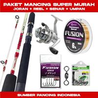 Gambar Set Pancing Super Lengkap Joran Tornado Holder - Reel Centro 009 2000 (A) 6Bb - Senar Custom Fusion 100meter - Kail Custom Fusion - Swivel Trd Crane 1901BN NO.6 - SP8 dari lancaraudio undefined 1 Tokopedia