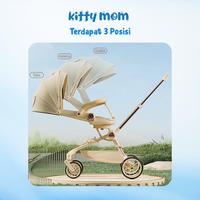 Gambar Kitty Mom - Stroller Baby Mewah Lipat Untuk Bayi Baru Lahir 0 -6 Tahun Traveling Dorongan Bayi Roda Bayi Stroler dari Mooncares undefined 4 Tokopedia