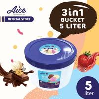 Gambar ICE CREAM AICE 5 LITER 3 RASA COKELAT STRAWBERRY DAN VANILLA dari jesicachin undefined 2 Tokopedia