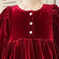 Gambar baby girl first birthday outfit autumn children's bow tie patchwork skirt lapel long sleeved shirt 50's velvet dress תחפושות dari acilang undefined 5 Tokopedia