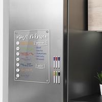 Gambar Weekly Planner Magnetic Clear Acrylic Weekly Acrylic Calendar For Fridge With 6 Markers Reusable Grocery List Pads Meal Planner dari Priska laguna undefined 5 Tokopedia