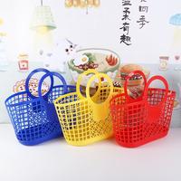 Gambar 1Pc Simple Hollow Plastic Storage Basket Hand-Held Toy Organizer Kitchen Fruit Vegetable Storage Chi dari Kaboyaga undefined 3 Tokopedia