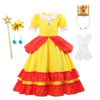 Gambar NEW Peach Princess Dress For Girl Cosplay Costume Children Stage Perf dari Noka Nara undefined 4 Tokopedia