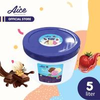 Gambar ICE CREAM AICE 5 LITER 3 RASA COKELAT STRAWBERRY DAN VANILLA dari jesicachin undefined 3 Tokopedia
