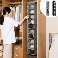 Gambar Portable Hanging Storage Bag for Wardrobe, Hat Rack Organizer, Clothes Hangers, Cap Holder, 10 Shelf dari ikohsurokoh undefined 2 Tokopedia