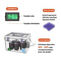Gambar Murah Drybox 3 in 1 Set- premium Dry Box Hygrometer Tempat Penyimpanan Kamera Lensa DSLR Mirrorless drone Free Silica Gel dan higrometer anti lembab jamur Anti Jamur Dhumidifier Anti Fog Cabinet anti Jamur, Boks Kamera (Terbaik) - Extra-only box dari mimitttt store undefined 4 Tokopedia