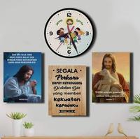 Gambar Jam Kayu Dan Hiasan Dinding Rohani Kristen Gambar Yesus Salib Dekorasi Ruang Tamu / Readyy Stock - cch01-chris123 dari Soegih Store undefined 3 Tokopedia