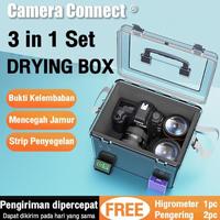 Gambar Murah Drybox 3 in 1 Set- premium Dry Box Hygrometer Tempat Penyimpanan Kamera Lensa DSLR Mirrorless drone Free Silica Gel dan higrometer anti lembab jamur Anti Jamur Dhumidifier Anti Fog Cabinet anti Jamur, Boks Kamera (Terbaik) - Extra-only box dari mimitttt store undefined 1 Tokopedia