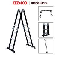 Gambar AZKO Krisbow 3 Mtr Tangga Lipat Aluminium Steel 4x3 Step - Hitam dari risanashop11 undefined 1 Tokopedia