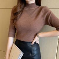 Gambar READY ATASAN RAJUT WANITA (3/4 ) Baju Rajut Wanita Kaos Import Wanita Lengan 3/4 Lengan pendek TERLARIS - Putih tulang dari Khansa Store15 undefined 5 Tokopedia