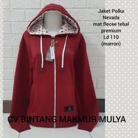 Gambar Jaket Wanita Korea Rip Hoodie Polka Tutup Kepala dari ibu tatiu undefined 2 Tokopedia