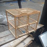 Gambar SANGKAR KANDANG DONDANG BURUNG DARA MERPATI KAYU JATI PINTU 4 MURAH dari Hobili Store undefined 2 Tokopedia