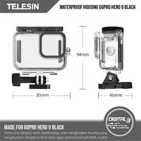 Gambar TELESIN GOPRO HERO 9 10 11 12 BLACK WATERPROOF HOUSING DIVE CASE 45M ORIGINAL QUALITY - Housing+Filter dari Volcom jaya undefined 4 Tokopedia