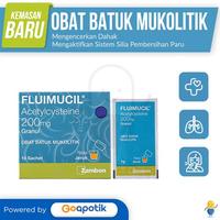 Gambar FLUIMUCIL 200 MG SERBUK SACHET / OBAT BATUK PENGENCER DAHAK dari Apotek Kosambi By GoApotik undefined 1 Tokopedia