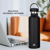 Gambar Le Ding Ding-Tumbler Stainless Steel Tumbler Tahan Panas Dingin 24 Jam Termos Tutup Bambu 500ml - Hitam-500ml dari FITRI Shop 234 undefined 3 Tokopedia