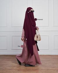 Gambar Naba Gamis Lebaran Abaya 2025 - Black, Abaya S dari DMP Abaya French Khimar undefined 3 Tokopedia