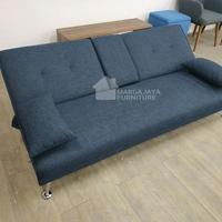 Gambar Sofa Bed L Mariana Reclining + Puff Recline Minimalis Modern Biru Donker Jeans Sofabed Apartemen Lipat Kasur dari isafari undefined 2 Tokopedia