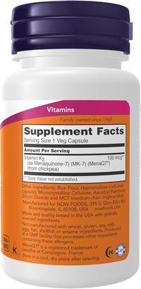 Gambar Now Foods MK-7 Vitamin K-2 100 mcg isi 60 Veg Caps MK7 K2 - 120 dari Indah Home ID undefined 4 Tokopedia