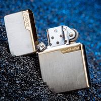 Gambar Zorro Original Copper Metal Outdoor Lighter Plate Gold Brushed Pure Copper Windproof Kerosene Lighter Narrow Machine Men's Cool dari nanirosidahroko undefined 3 Tokopedia